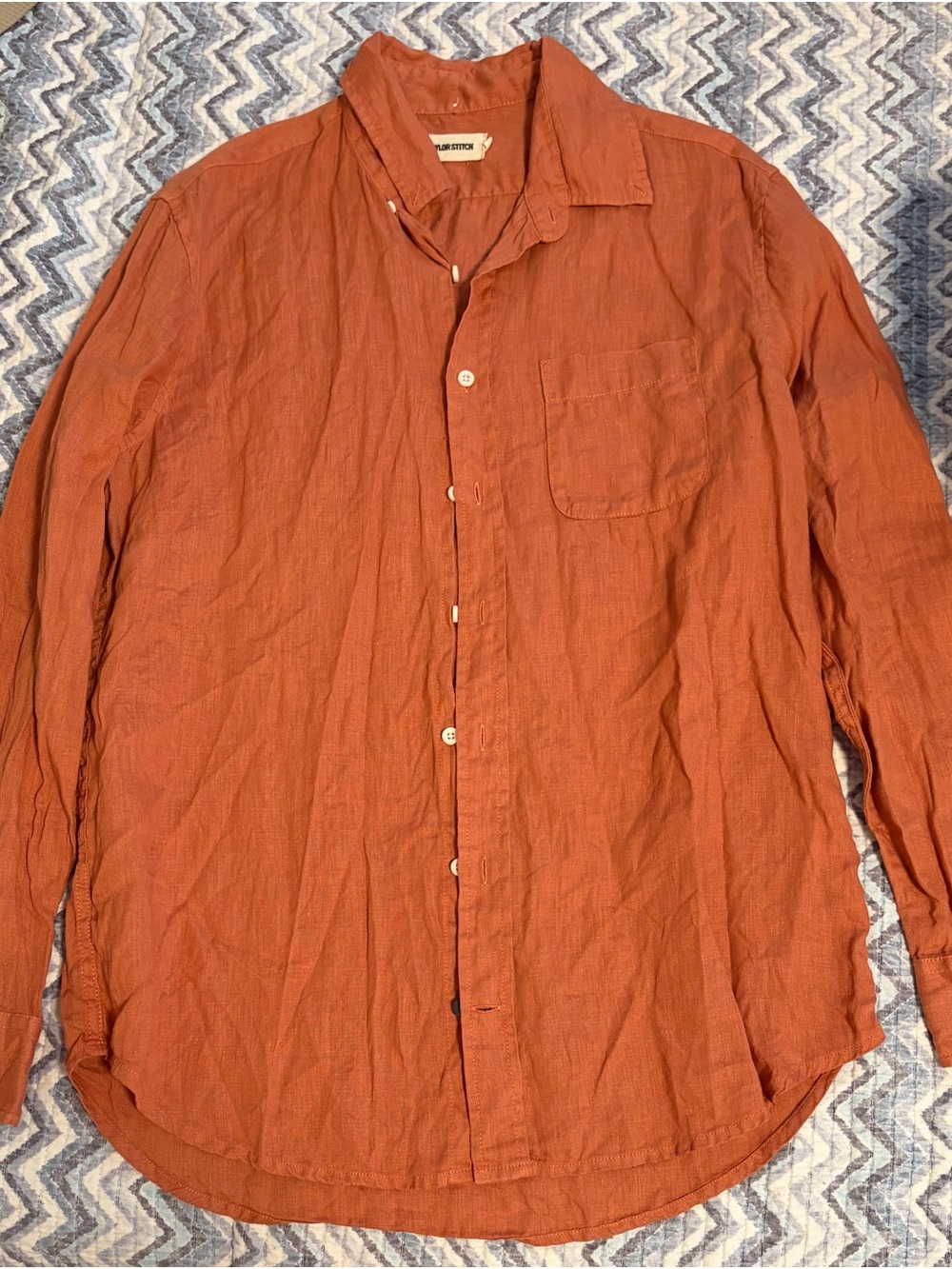 Taylor Stitch Burnt Orange Button-Up Shirt